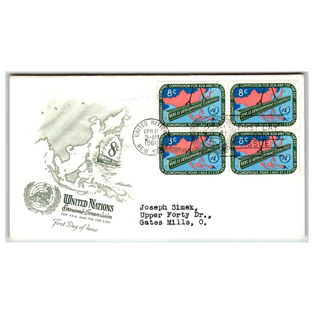 Scott #1139 1960 United Nations Economic Commission 8c Stamp First Day Cover